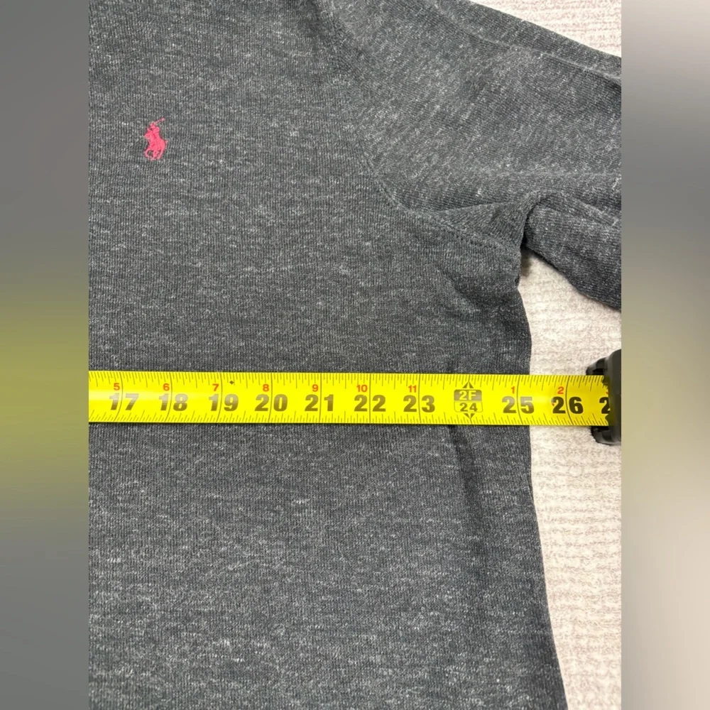 Polo Ralph Lauren Mens XLTG Estate Rib Pullover Sweater 3/4 hi Zip Gray Classic